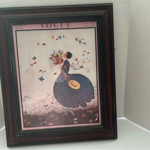 Elegant Vogue Wall Art with Black Frame
